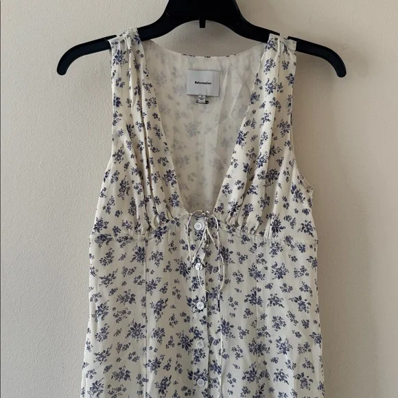 Reformation Ceara V-Neck Midi Dress, Size 4 , $248